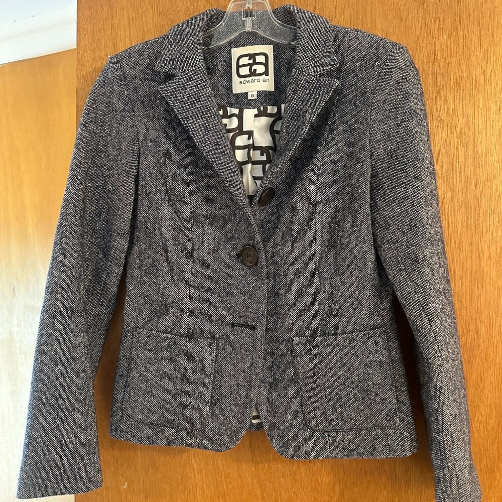 Edward An Tweed Blue Blazer - Size 0